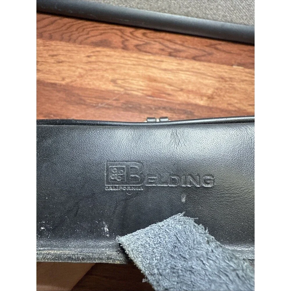Vintage Belding Califorina Black Leather Saddle Bag Camera Case Style #3